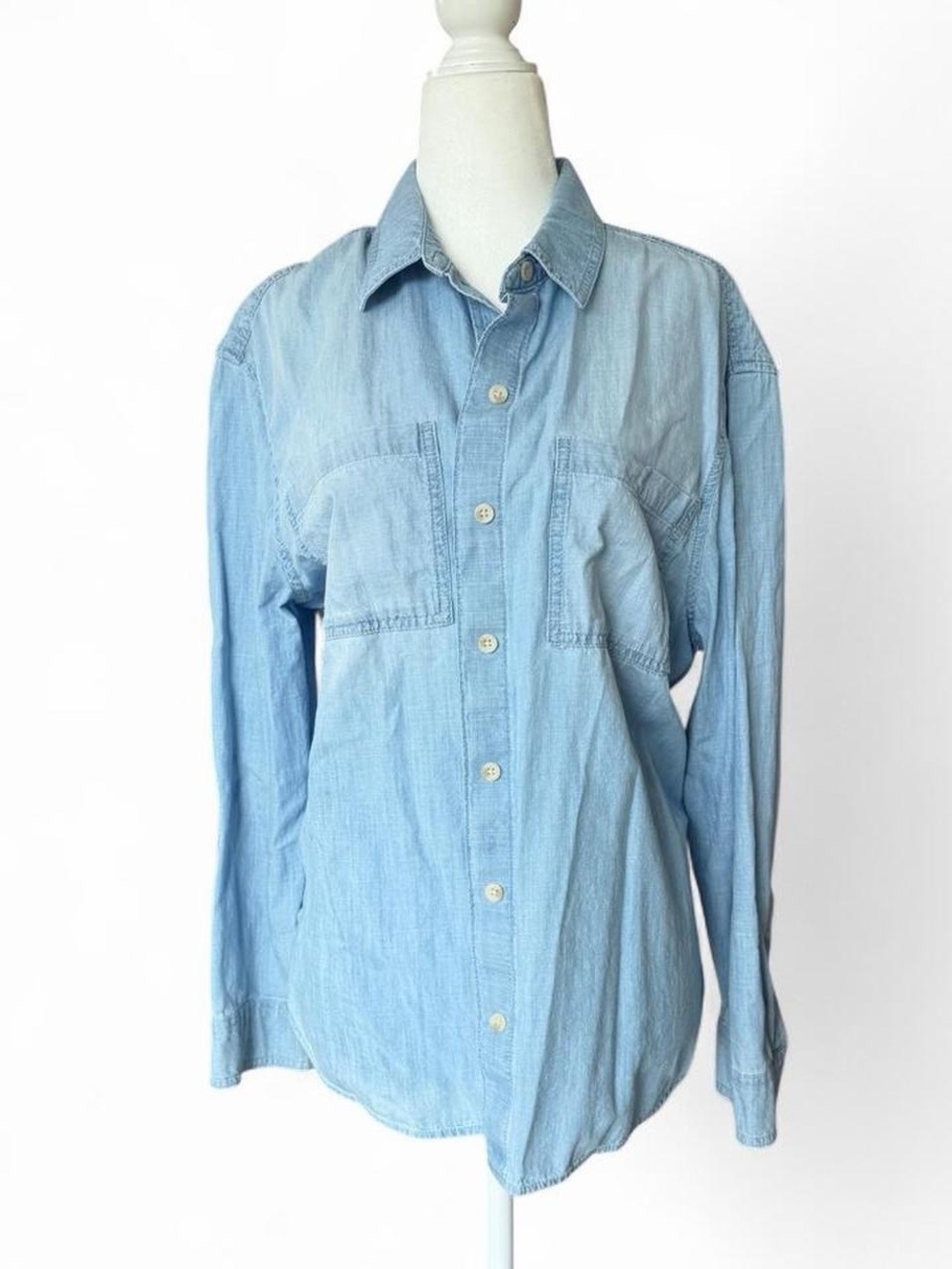 Sonoma Light Blue Denim Button-Down Shirt